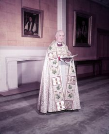 Dr. G. F. Fisher, Archbishop of Canterbury, c1953. Creator: Arthur Charles Kirby Ware