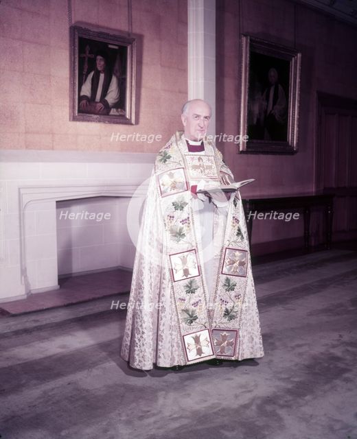 Dr. G. F. Fisher, Archbishop of Canterbury, c1953. Creator: Arthur Charles Kirby Ware.