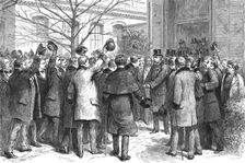 'Dr. Koch's Treatment for Consumption at the Royal Hospital, Berlin; Dr. Koch leaving the Royal Hos Creator: Unknown