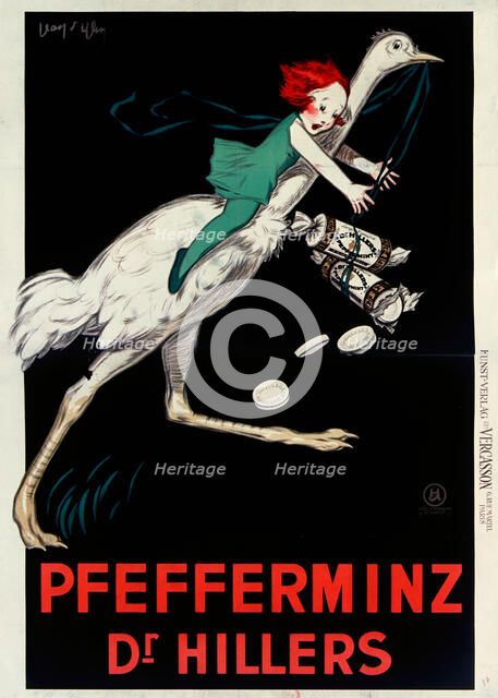 Dr. Hillers Pfefferminz, 1927. Creator: D'Ylen, Jean (1886-1938).