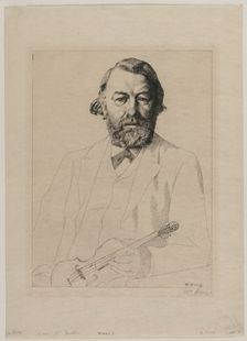 Dr. Joachim, 1887. Creator: William Strang (British, 1859-1921)