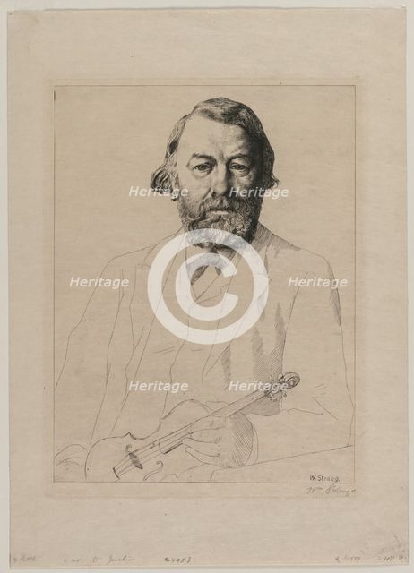 Dr. Joachim, 1887. Creator: William Strang (British, 1859-1921).