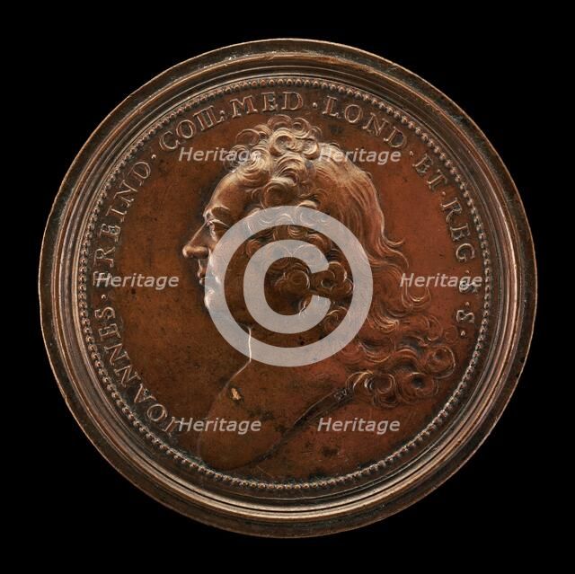 Dr. John Freind, 1675-1728, English Physician [obverse], 1728. Creator: Ferdinand de Saint-Urbain.