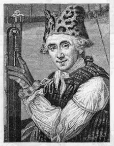 Dr John Jeffries, American balloonist, 1786. Creator: Unknown