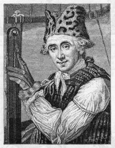 Dr John Jeffries, American balloonist, 1786. Creator: Unknown