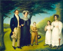 Dr. John Safford and Family, c. 1830. Creator: Reuben Rowley