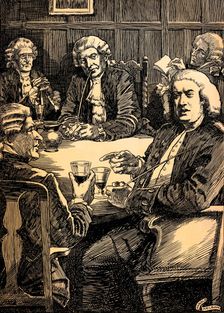 Dr. Johnson Discoursing With His Friends c1900, (1912). Artist: Harold Edward Hughes Nelson