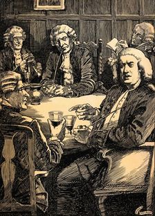 Dr. Johnson Discoursing With His Friends c1900, (1912). Artist: Harold Edward Hughes Nelson