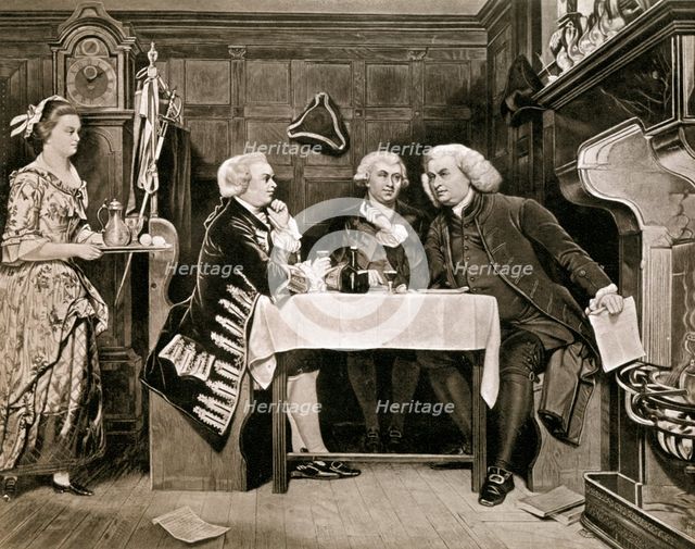 Dr Johnson, Goldsmith and Boswell, (1909).Artist: Eyre Crowe