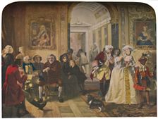 Dr. Johnson in the Ante-Room of Lord Chesterfield, Waiting for an Audience, 1748 (1845), (c1950). Creator: Edward Matthew Ward