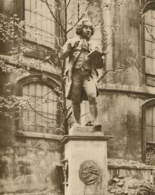 Dr. Johnson on his Pedestal, Whence He Can See Fleet Street c1935. Creator: Donald McLeish