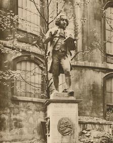 Dr. Johnson on his Pedestal, Whence He Can See Fleet Street c1935. Creator: Donald McLeish