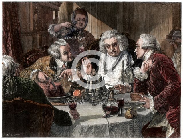 'Dr Johnson's first interview with John Wilkes', 1866.Artist: W Thomas