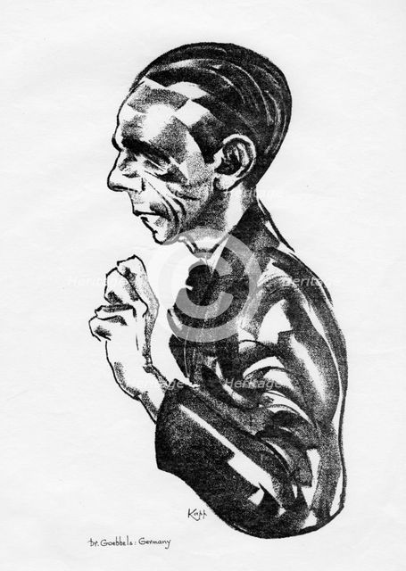 Dr Joseph Goebbels, German Nazi politician, 1935.Artist: Edmond Xavier Kapp