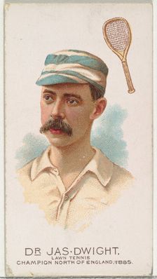 Dr. James Dwight, Lawn Tennis Champion North of England 1885, from World's Champions, Seri..., 1888. Creator: Allen & Ginter