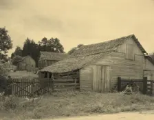 Dr. Jett's farm - outbuildings, Gordon - Green Terrace, Falmouth, between 1925 and 1929. Creator: Frances Benjamin Johnston