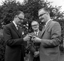 Dr Lowe of ICI being presented with a camera, Denaby Main, South Yorkshire, 1962. Artist: Michael Walters