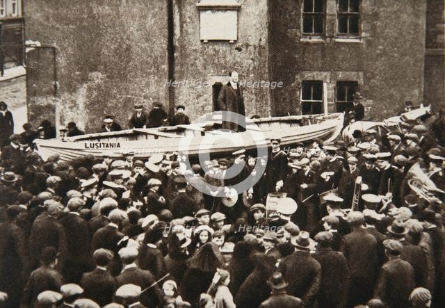 Dr Macaura, fundraising for minesweepers, World War I, May 1918. Creator: Clarke & Hyde.