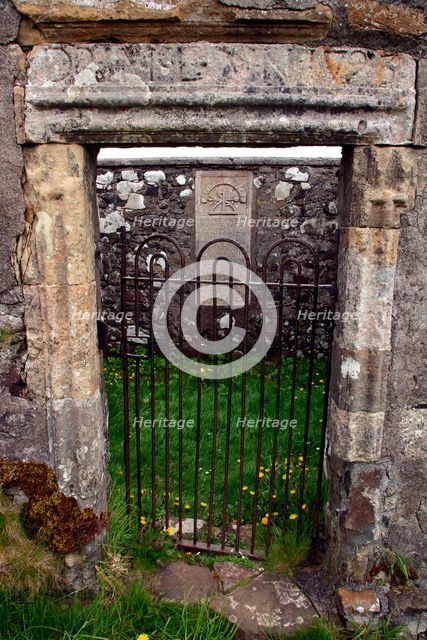 Dr MacLean's tomb, Kilmuir Graveyard, Skye, Highland, Scotland. Creator: Peter Thompson.