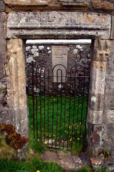 Dr MacLean's tomb, Kilmuir Graveyard, Skye, Highland, Scotland. Creator: Peter Thompson
