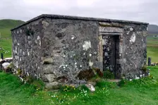 Dr MacLean's tomb, Kilmuir Graveyard, Skye, Highland, Scotland. Creator: Peter Thompson