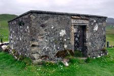 Dr MacLean's tomb, Kilmuir Graveyard, Skye, Highland, Scotland. Creator: Peter Thompson