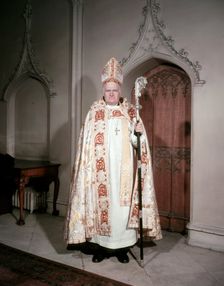Dr Michael Ramsey, Archbishop of York, 1956. Creator: Arthur Charles Kirby Ware