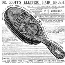 Dr. Scott's Electric Hair Brush, 1883. Creator: Unknown