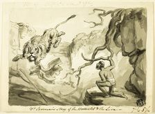 Dr. Sparman's Story of the Hottentot and the Lion, n.d. Creator: Samuel Howitt