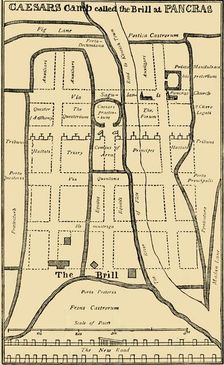 Dr. Stukeley's Plan of the Camp at St. Pancras c1750, (c1876). Creator: Unknown