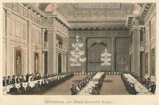 Dr Syntax at Free Mason's Hall 1820. Artist: Thomas Rowlandson