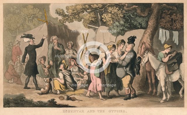 'Dr Syntax and the Gypsies', 1820. Artist: Thomas Rowlandson.