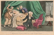 Dr Syntax Lamenting the Loss of His Wife 1820. Artist: Thomas Rowlandson