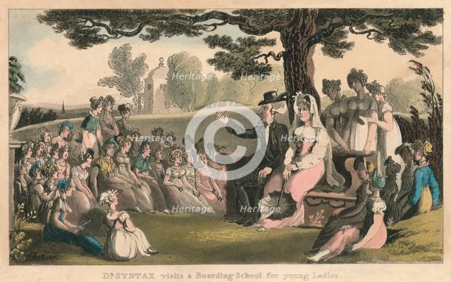 'Dr Syntax visits a Boarding School for young Ladies', 1820. Artist: Thomas Rowlandson.