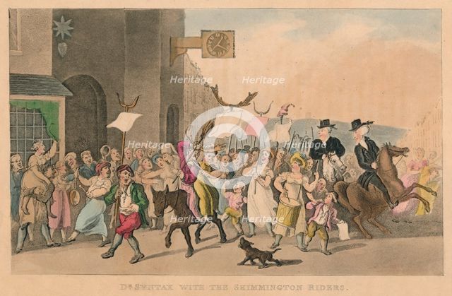 'Dr Syntax with the Skimmington Riders', 1820. Artist: Thomas Rowlandson.
