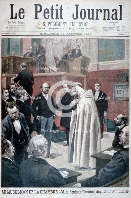 Dr Philippe Grenier, the first Muslim Deputy in the French National Assembly, 1897. Artist: Oswaldo Tofani