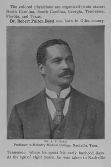 Dr. R.F. Boyd : Professor in Meharry Medical College, Nashville, Tenn., 1902. Creator: Unknown