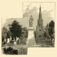 Dr. Watts Monument, Abney Park Cemetery c1876. Creator: Unknown