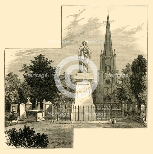 'Dr. Watts' Monument, Abney Park Cemetery', c1876. Creator: Unknown.
