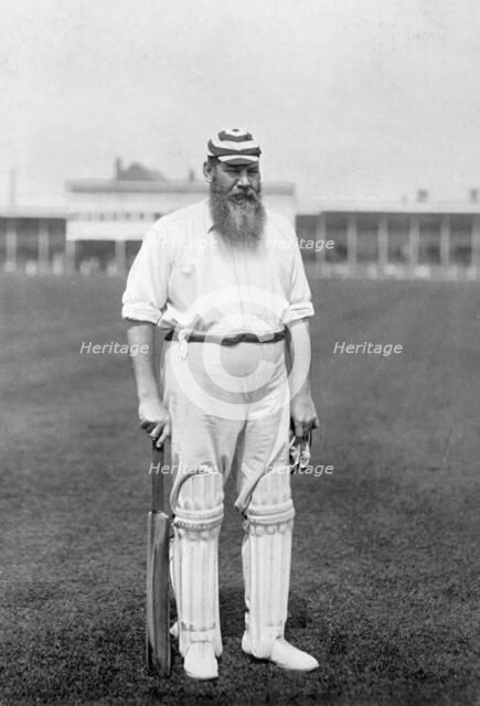 Dr WG Grace, English cricketer, playing for London County Cricket Club, c1899. Artist: WA Rouch
