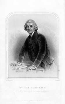 Dr William Hunter, Scottish anatomist and obstetrician, (1870). Artist: S Freeman