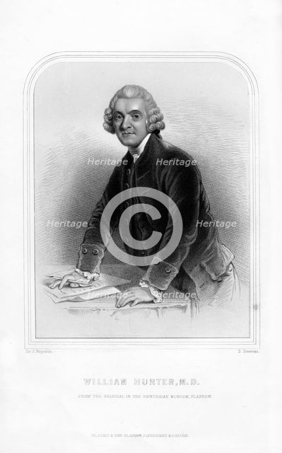 Dr William Hunter, Scottish anatomist and obstetrician, (1870). Artist: S Freeman