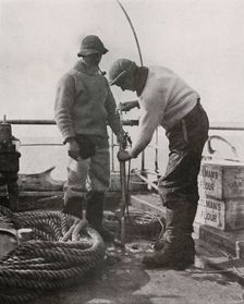 Dr. Wilson and Dr. Atkinson Loading The Harpoon Gun c1910–1913, (1913). Artist: Herbert Ponting