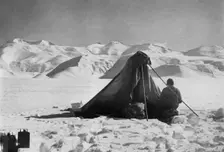Dr. Wilson Sketching On The Beardmore Glacier 13 December 1911, (1913). Artist: Robert Falcon Scott
