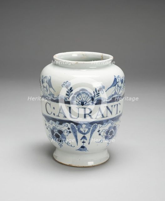 Drug Jar, England, 1695/1740. Creator: Unknown.