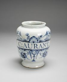 Drug Jar, England, 1695/1740. Creator: Unknown