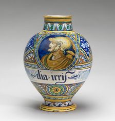 Drug jar with the head of a warrior, c. 1540/1550. Creator: Unknown