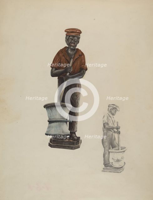 Drug Store Figure, c. 1937. Creator: Ray Price.
