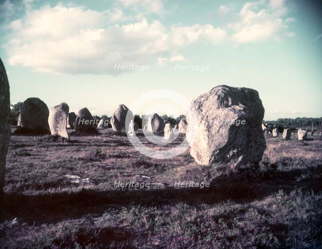 Druid stones, Carnac, Brittany, France, c1955. Creator: Arthur Charles Kirby Ware.