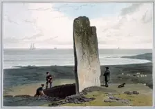 Druidical Stone at Strather near Barvas, Isle of Lewis Hebrides, Scotland, 1820. Creator: William Daniell